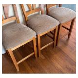 K - Set of Three Cherry Bar Stools