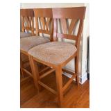 K - Set of Three Cherry Bar Stools