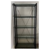 U - Industrial Style Steel and Glass Shelf