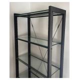 U - Industrial Style Steel and Glass Shelf