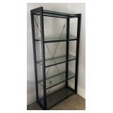 U - Industrial Style Steel and Glass Shelf