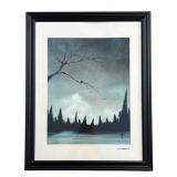 U - Pair of Moonlit Landscape Framed Prints