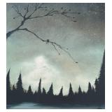 U - Pair of Moonlit Landscape Framed Prints