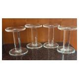 K - Four Pottery Barn Glass Candleholders