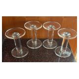 K - Four Pottery Barn Glass Candleholders