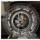 K - Ten Vintage Westmoreland Glass Della Robbia Pattern Clear Pressed Glass Plates