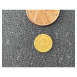 1865 Gold Peso Mexican Emperor Maximilian