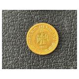 1865 Gold Peso Mexican Emperor Maximilian