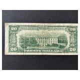 1950 Green Seal $20 Dollar Federal Reserve Note