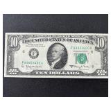1963 A Green Seal $10 Dollar Federal Reserve Note Uncirculated