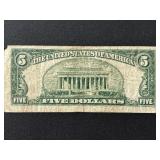1953 B Red Seal $5 Dollar Note