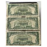 1950 Green Seal $5 Dollar Federal Reserve Notes
