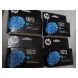 4 HP 923 Cyon Ink Cartridges... 4 HP 923 Cyon Ink Cartridges...