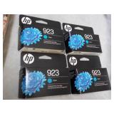 4 HP 923 Cyon Ink Cartridges... 4 HP 923 Cyon Ink Cartridges...