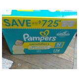 Case of 174 Pampers - new born size... Case of 174 Pampers - new born size...
