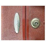 Sears Attache Case - Vintage Burgundy Leatherette with Brass Hardware Sears Attache Case - Vintage Burgundy Leatherette with Brass Hardware