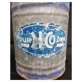 Your Own Vintage Metal Oil Can with Side Spout - Blue Label Your Own Vintage Metal Oil Can with Side Spout - Blue Label