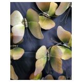 Vintage Brass Butterfly Wall Wreath - Circular Ring of Patina Butterflies Vintage Brass Butterfly Wall Wreath - Circular Ring of Patina Butterflies