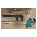 Blue Pipe Threading Tool with Long Guide Rail & Wrench Set Blue Pipe Threading Tool with Long Guide Rail & Wrench Set