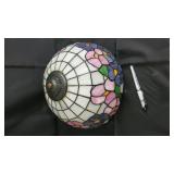 Floral Mosaic Stained- Lamp Shade - Dome Pattern Floral Mosaic Stained- Lamp Shade - Dome Pattern