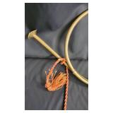 Brass Ornamental Horns Set of 3 with Tassels - Vintage Decorative Trumpet-Style Horns Brass Ornamental Horns Set of 3 with Tassels - Vintage Decorative Trumpet-Style Horns