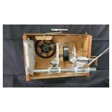 Fruit Press - Vintage Hand-Crank in Wooden Crate (California Quality Fruits Box) Fruit Press - Vintage Hand-Crank in Wooden Crate (California Quality Fruits Box)