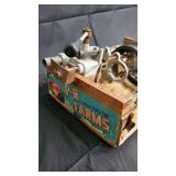 Fruit Press - Vintage Hand-Crank in Wooden Crate (California Quality Fruits Box) Fruit Press - Vintage Hand-Crank in Wooden Crate (California Quality Fruits Box)