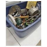 Assorted Kitchen Tools & Gadgets in Blue Tote Assorted Kitchen Tools & Gadgets in Blue Tote
