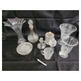 Crystal Glassware Collection - Candlesticks, Decanters, Vases & More Crystal Glassware Collection - Candlesticks, Decanters, Vases & More