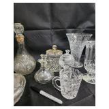 Crystal Glassware Collection - Candlesticks, Decanters, Vases & More Crystal Glassware Collection - Candlesticks, Decanters, Vases & More