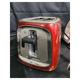 Red Toaster, White Iron, Orange Hot Pot, Beige Kitchen Tool (Lot of 4) Red Toaster, White Iron, Orange Hot Pot, Beige Kitchen Tool (Lot of 4)