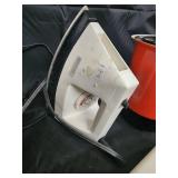 Red Toaster, White Iron, Orange Hot Pot, Beige Kitchen Tool (Lot of 4) Red Toaster, White Iron, Orange Hot Pot, Beige Kitchen Tool (Lot of 4)