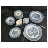 Blue Willow-Style Transferware Dinnerware Set - Assorted Plates & Accessories Blue Willow-Style Transferware Dinnerware Set - Assorted Plates & Accessories