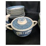Blue Willow-Style Transferware Dinnerware Set - Assorted Plates & Accessories Blue Willow-Style Transferware Dinnerware Set - Assorted Plates & Accessories
