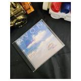 Glass Bell Dome Figurine with Lavender Gown, Antique Train Toys & Avon CD Set Glass Bell Dome Figurine with Lavender Gown, Antique Train Toys & Avon CD Set