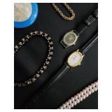 Assorted Costume Jewelry - Necklaces, Bracelets, Watches & Pins Assorted Costume Jewelry - Necklaces, Bracelets, Watches & Pins