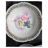 Shofu China Occupied Japan Floral Plates, Hawaii Souvenir Plates, Creamers & Filigree Center Dish Shofu China Occupied Japan Floral Plates, Hawaii Souvenir Plates, Creamers & Filigree Center Dish