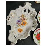 Shofu China Occupied Japan Floral Plates, Hawaii Souvenir Plates, Creamers & Filigree Center Dish Shofu China Occupied Japan Floral Plates, Hawaii Souvenir Plates, Creamers & Filigree Center Dish