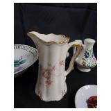 Shofu China Occupied Japan Floral Plates, Hawaii Souvenir Plates, Creamers & Filigree Center Dish Shofu China Occupied Japan Floral Plates, Hawaii Souvenir Plates, Creamers & Filigree Center Dish