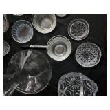 Crystal Cut-Glassware Assortment - Bowls, Decanter, Carafe, Basket Crystal Cut-Glassware Assortment - Bowls, Decanter, Carafe, Basket