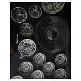 Crystal Clear Glassware - Floral/Starburst Pattern - Assorted Pieces Crystal Clear Glassware - Floral/Starburst Pattern - Assorted Pieces