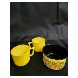 Kids' Plastic Toy Kitchen Set - Plates, Bowls, Cups, Whisk & Marker (Yellow) Kids' Plastic Toy Kitchen Set - Plates, Bowls, Cups, Whisk & Marker (Yellow)