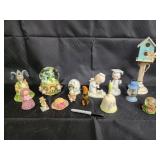 Assorted Porcelain Figurines & Ornaments - Snow Globe, Birthday Bell, Lantern, Garden Decor Assorted Porcelain Figurines & Ornaments - Snow Globe, Birthday Bell, Lantern, Garden Decor