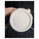 A Gift From FTD White Ceramic Creamer & Pitcher Set on Embossed Plate (Made in China) A Gift From FTD White Ceramic Creamer & Pitcher Set on Embossed Plate (Made in China)