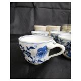 Blue Danube Flow Blue Porcelain Mugs & Creamers Set - Made in China Blue Danube Flow Blue Porcelain Mugs & Creamers Set - Made in China