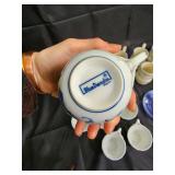 Blue Danube Flow Blue Porcelain Mugs & Creamers Set - Made in China Blue Danube Flow Blue Porcelain Mugs & Creamers Set - Made in China