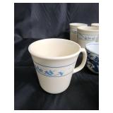 Blue Danube Flow Blue Porcelain Mugs & Creamers Set - Made in China Blue Danube Flow Blue Porcelain Mugs & Creamers Set - Made in China
