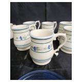 Blue Danube Flow Blue Porcelain Mugs & Creamers Set - Made in China Blue Danube Flow Blue Porcelain Mugs & Creamers Set - Made in China