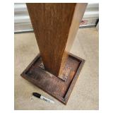 Wooden Pedestal Plant Stand - Square Top, Dark Stain, Vintage Wooden Pedestal Plant Stand - Square Top, Dark Stain, Vintage