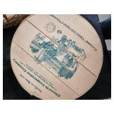 Vintage Wicker Baskets Set with Round Cheese Box & Snowman Tin - Farmhouse Decor Vintage Wicker Baskets Set with Round Cheese Box & Snowman Tin - Farmhouse Decor